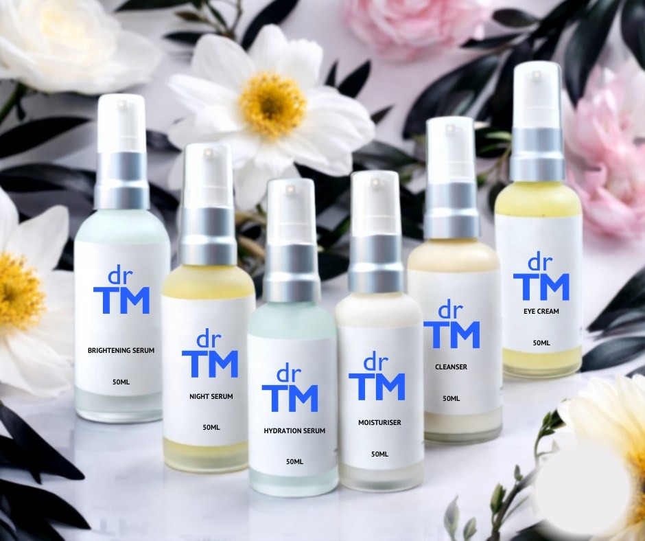 DR TM Complete Face Collection, six bottles in a cream gift box